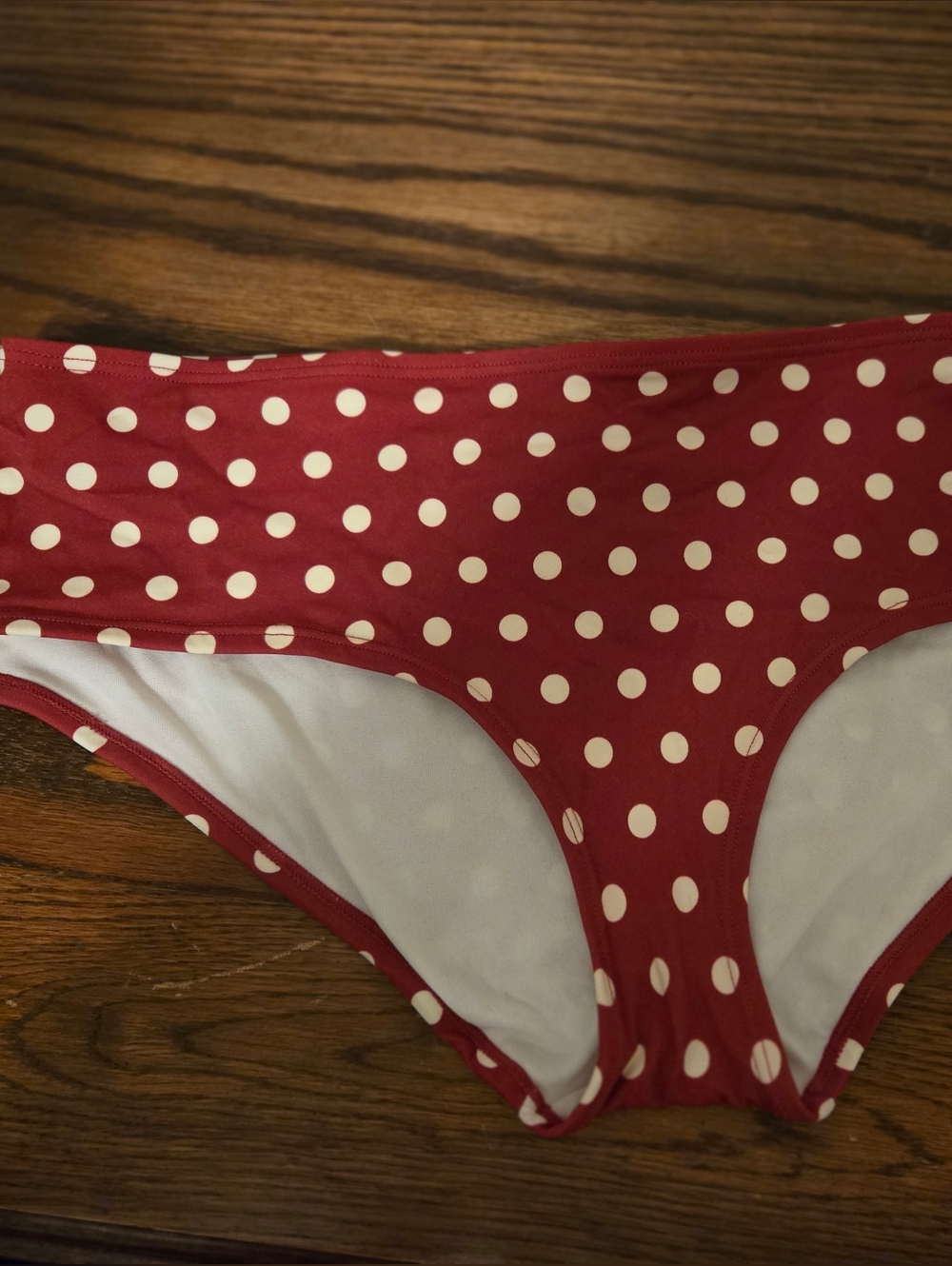 Adore Me Red and White Polka Dot Bikini Bottom - Picture 4 of 7